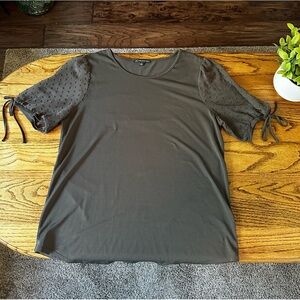 Adrianna Papell Olive Green Blouse. Size M